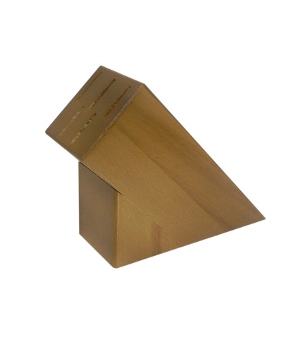 Wooden World Wooden Knife Block – Beech Wood Light Brown Kitchen Organizer