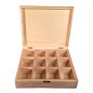 Wooden Tea Box – 12 Compartments – Handmade in UK
