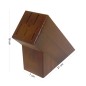 Wooden Knife Block – Beech Wood Countertop Holder for 5 Knives – Dark Brown Lacquered Finish Wooden Knife Block – Beech Wood Countertop Holder for 5 Knives – Dark Brown Lacquered Finish