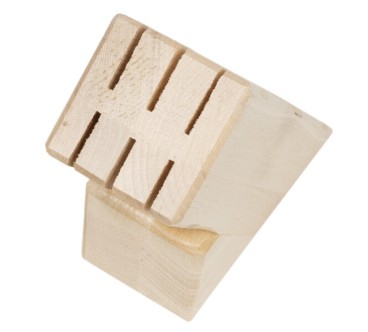Beech Wood Knife Block with 6 Slots – Wooden World