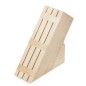 Beech Wood Knife Block with 6 Slots – Lacquered Light Wood Knife Organizer 18x7x15 cm Beech Wood Knife Block with 6 Slots – Lacquered Light Wood Knife Organizer 18x7x15 cm
