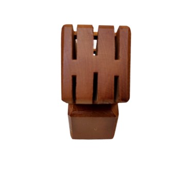 Beech Wood Knife Block with 6 Slots – Orange Finish