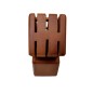 Beech Wood Knife Block with 6 Slots – Lacquered Orange Finish 18x7x15 cm