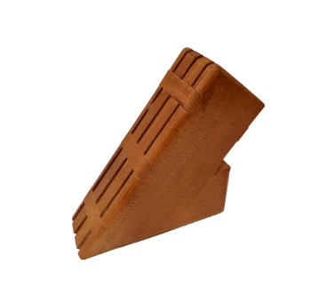 Beech Wood Knife Block with 6 Slots – Orange Finish