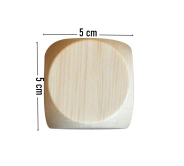Raw Beech Wood Dice Set of 10 – 5 cm Blank Wooden Cubes for DIY, Crafts & Games