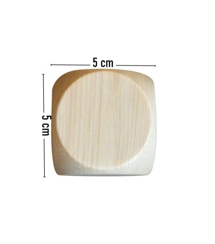 Raw Beech Wood Dice Set of 10 – 5 cm Blank Wooden Cubes for DIY, Crafts & Games