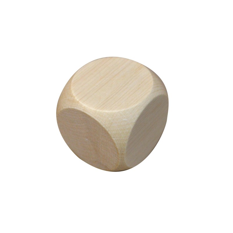 Raw Beech Wood Dice 6 cm – Blank Wooden Cube for DIY, Crafts & Games