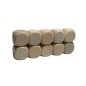 Set of 10 Beech Wood Dice 6 cm – Raw Unfinished DIY Gaming Cubes