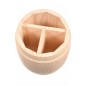 Pine Wood Organizer in Barrel Shape with 3 Compartments – 17x16 cm