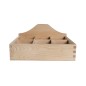 Wooden Countertop Tea and Cutlery Organizer – 6 Compartments – Natural Pine – Unfinished Storage for Kitchen or Café