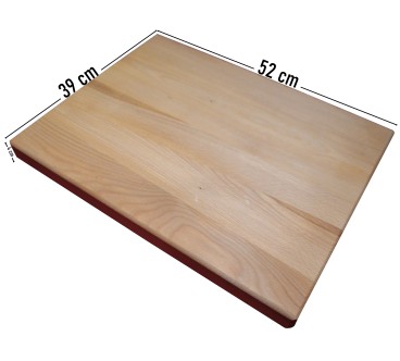Beech Wood Cutting Board Block with Handle – 52x39x4 cm