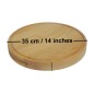 Round Beech Wood Cutting Board Block with Handle – Diameter 35 cm Thickness 4 cm Round Beech Wood Cutting Board Block with Handle – Diameter 35 cm Thickness 4 cm