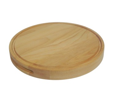 Wooden World Round Beech Cutting Board – Diameter 35 cm Thickness 4 cm