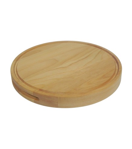 Wooden World Round Beech Cutting Board – Diameter 35 cm Thickness 4 cm