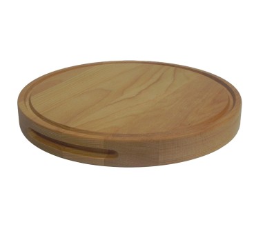Wooden World Round Beech Cutting Board – Diameter 35 cm Thickness 4 cm
