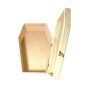 Wooden World large wooden coffin-shaped box Halloween decorative storage 58cm Wooden World large wooden coffin-shaped box Halloween decorative storage 58cm
