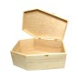 Wooden World large wooden coffin-shaped box Halloween decorative storage 58cm Wooden World large wooden coffin-shaped box Halloween decorative storage 58cm
