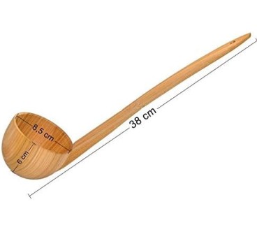 Cherry Wood Ladle for Kitchen and Sauna – Length 38 cm
