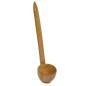 Large Cherry Wood Ladle for Kitchen and Sauna – Natural Eco-Friendly Serving Spoon with 55 cm Handle and Deep 11 cm Bowl