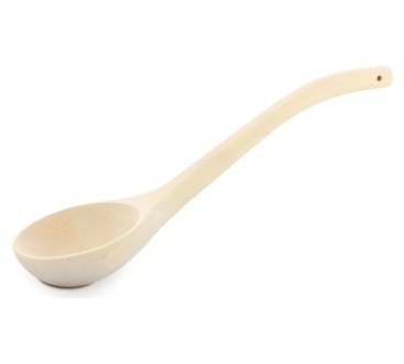 Wooden World Linden Wood Ladle – 41 cm Natural Eco Scoop for Kitchen, Sauna & DIY Crafts