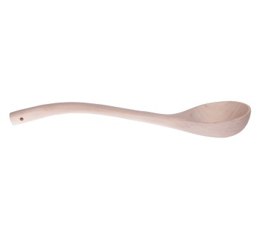 Wooden World Linden Wood Ladle – 41 cm Natural Eco Scoop for Kitchen, Sauna & DIY Crafts