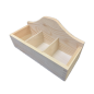 Wooden Tea and Cutlery Organizer – 3 Compartments - Tea Box
