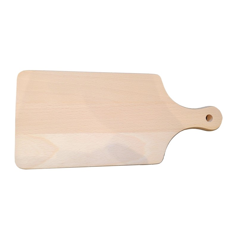 Beech Wood Cutting Board with Handle – 38x18 cm – Kitchen & Serving Board