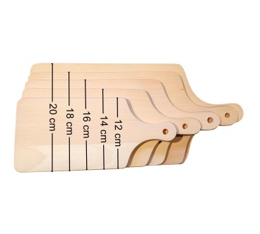 Wooden World Set of 5 Wooden Boards with Handle, Beech Wood, Traditional Kitchen Boards, 5 Sizes