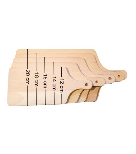 Wooden World Set of 5 Wooden Boards with Handle, Beech Wood, Traditional Kitchen Boards, 5 Sizes