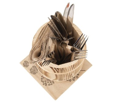 Wooden World Burnt Pine Barrel Organizer – 3 Compartments 17x16 cm