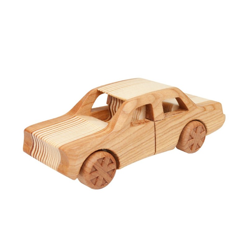 Wooden World wooden toy car Fiat 125p 12cm natural wood
