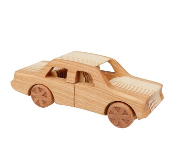 Wooden toy car Fiat 125p - Wooden World