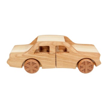 Wooden toy car Fiat 125p - Wooden World