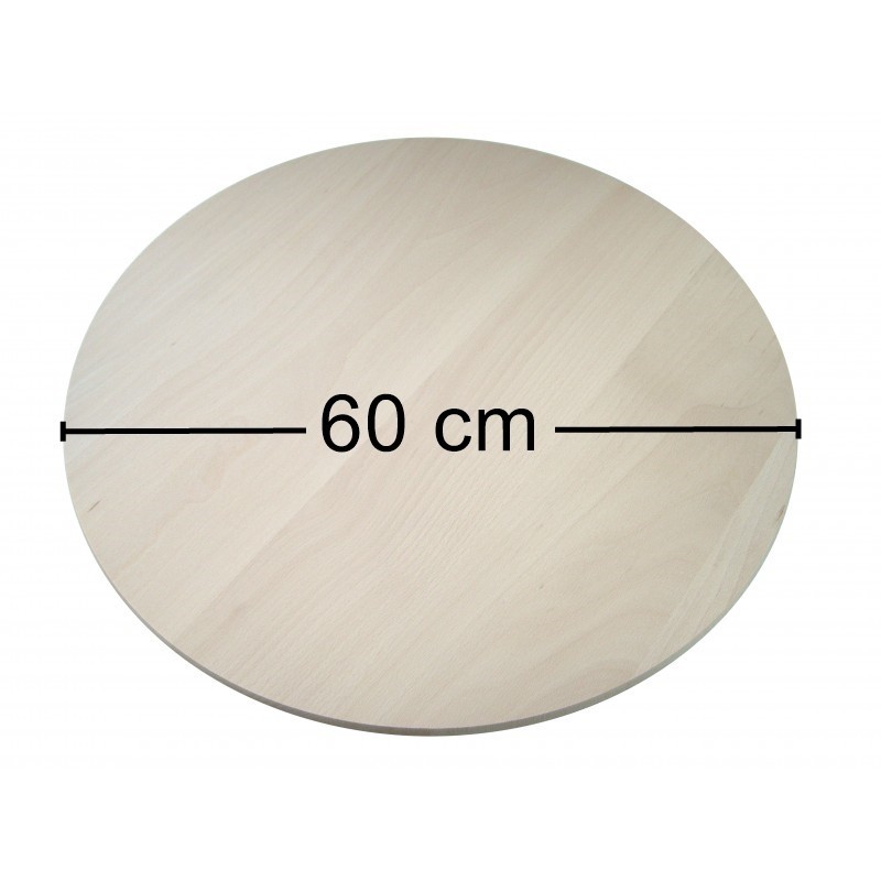 Wooden World round beech wood pizza board 60cm diameter smooth edge – Unfinished / Raw Wood
