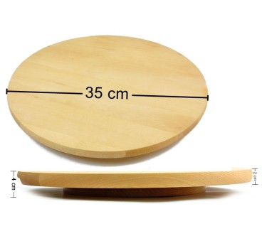 Round beech Lazy Susan 35cm - Wooden World