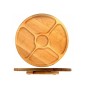 Wooden World round beech Lazy Susan serving board 33cm with 5 compartments Wooden World round beech Lazy Susan serving board 33cm with 5 compartments