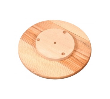 Round ash Lazy Susan 33cm with 5 compartments - Wooden World
