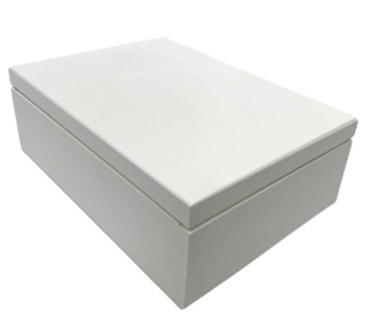 White Wooden Tea Box – 6 Compartments