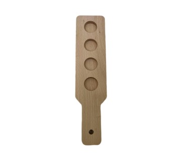 Beech Shot Glass Serving Board 30x7 cm with 4 Holes