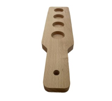 Beech Shot Glass Serving Board 30x7 cm with 4 Holes