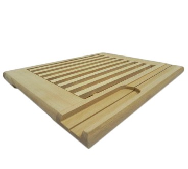 Beech Bread Cutting Board with Crumb Tray 35x29 cm
