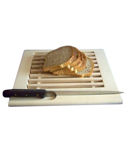 Beech Bread Cutting Board with Crumb Tray 35x29 cm