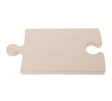 Beech Puzzle Cutting Board 26x15 cm with Glass Holder