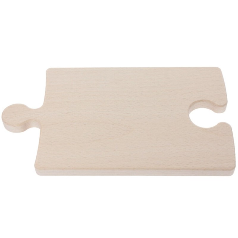 Wooden Beech Puzzle Cutting Board 26x15 cm with Wine Glass Holder
