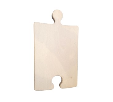 Beech Puzzle Cutting Board 26x15 cm with Glass Holder
