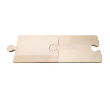 Beech Puzzle Cutting Board 26x15 cm with Glass Holder