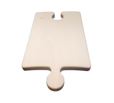 Beech Puzzle Cutting Board 26x15 cm with Glass Holder