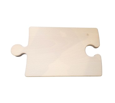 Beech Puzzle Cutting Board 26x15 cm with Glass Holder