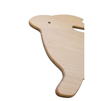 Rabbit Shape Beech Cutting Board 25x20.5 cm