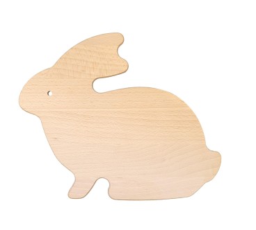 Rabbit Shape Beech Cutting Board 25x20.5 cm
